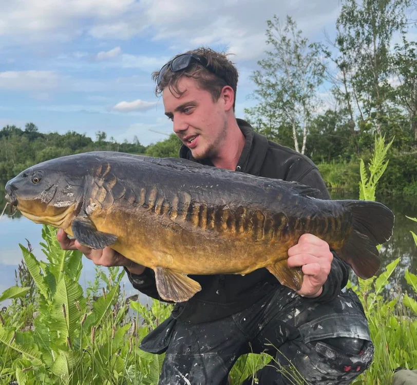 Carp fishing at Shipley Lake, Derbyshire